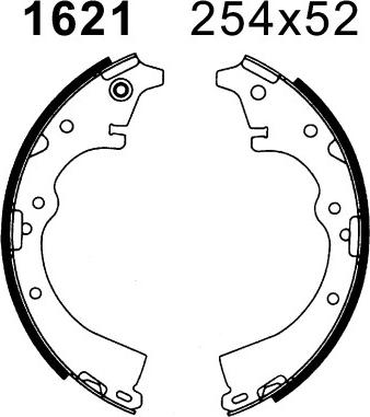 ANDEL A1621 - Drum Brake Shoe Set car-mod.net