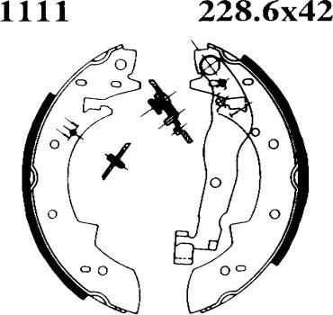 ANDEL A1111 - Drum Brake Shoe Set car-mod.net