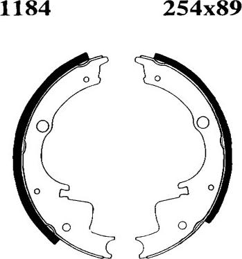 ANDEL A1184 - Drum Brake Shoe Set car-mod.net