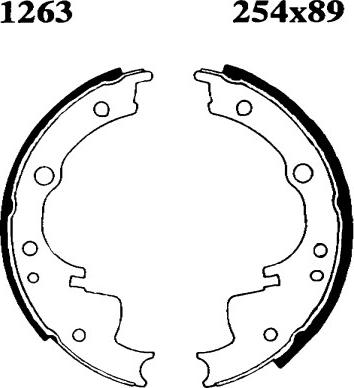 ANDEL A1263 - Drum Brake Shoe Set car-mod.net