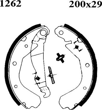 ANDEL A1262 - Drum Brake Shoe Set car-mod.net