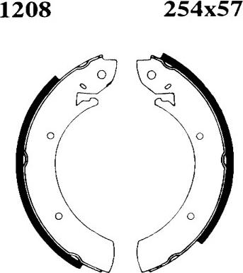 ANDEL A1208 - Drum Brake Shoe Set car-mod.net