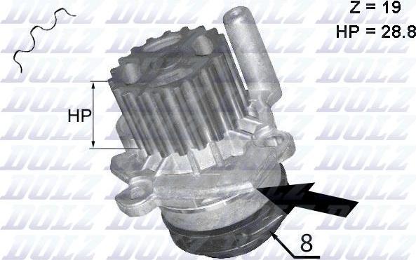 ANDEL ANB0451 - Water Pump car-mod.net
