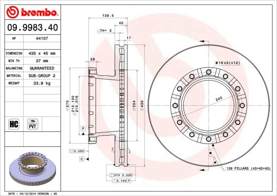 AP 44107 - Brake Disc car-mod.net