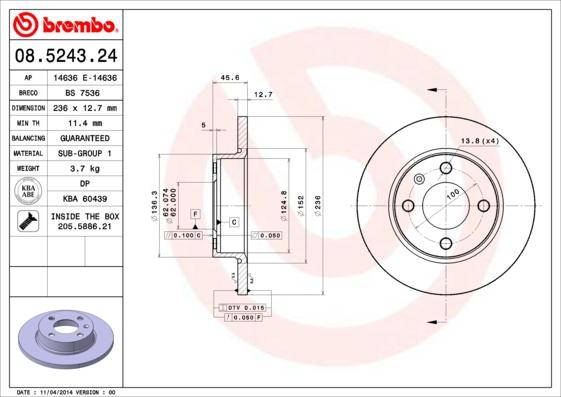 AP 14636 E - Brake Disc car-mod.net