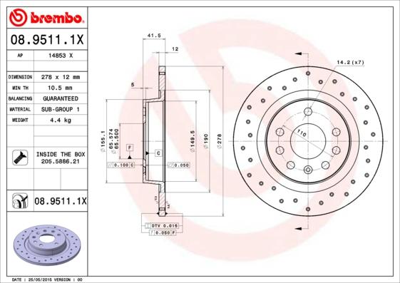 AP 14853 X - Brake Disc car-mod.net
