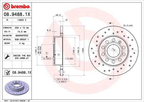AP 14852 X - Brake Disc car-mod.net