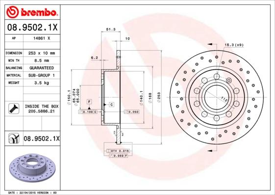 AP 14861 X - Brake Disc car-mod.net