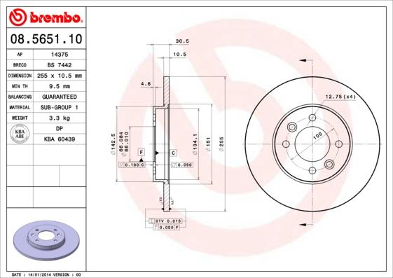 AP 14375 - Brake Disc car-mod.net