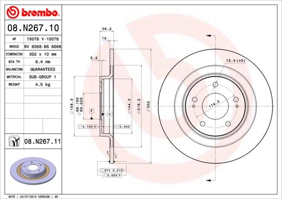 AP 15076 V - Brake Disc car-mod.net