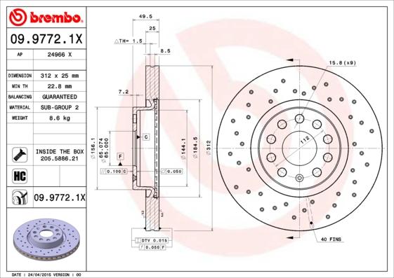 AP 24966 X - Brake Disc car-mod.net