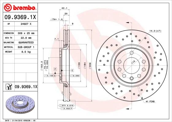 AP 24927 X - Brake Disc car-mod.net