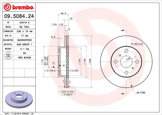 AP 24519 E - Brake Disc car-mod.net