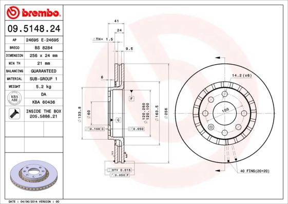 AP 24695 E - Brake Disc car-mod.net