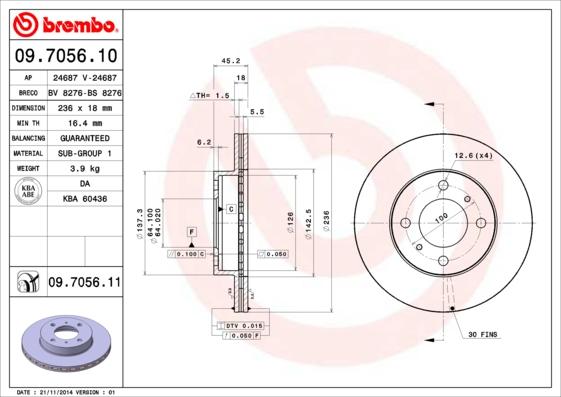 AP 24687 V - Brake Disc car-mod.net