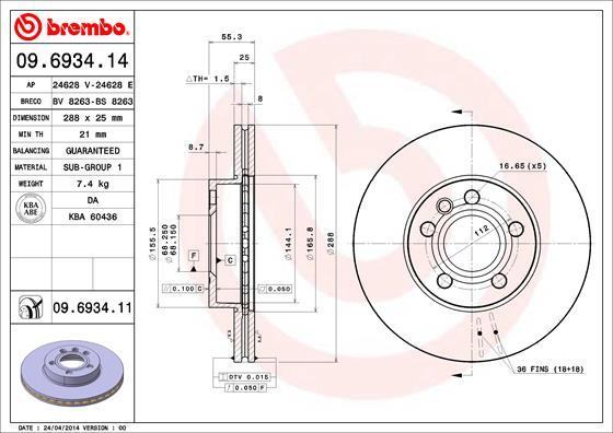 AP 24628 E - Brake Disc car-mod.net