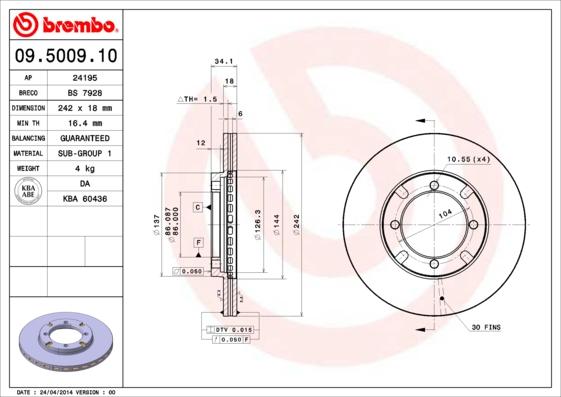 AP 24195 - Brake Disc car-mod.net