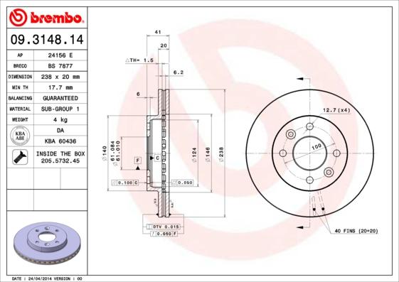 AP 24156 E - Brake Disc car-mod.net