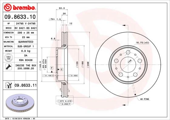 AP 24795 V - Brake Disc car-mod.net