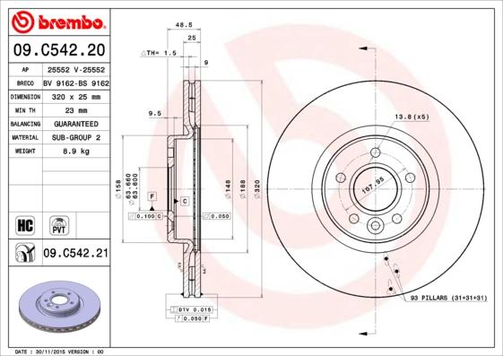 AP 25552 V - Brake Disc car-mod.net