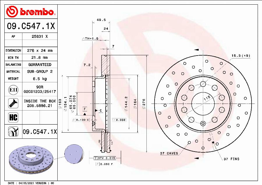 AP 25631 X - Brake Disc car-mod.net
