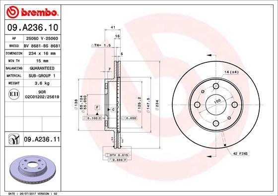 AP 25060 V - Brake Disc car-mod.net
