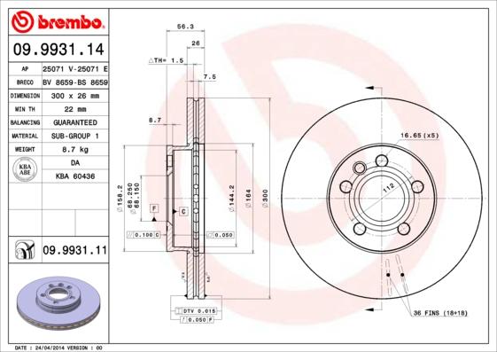 AP 25071 E - Brake Disc car-mod.net