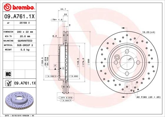 AP 25169 X - Brake Disc car-mod.net