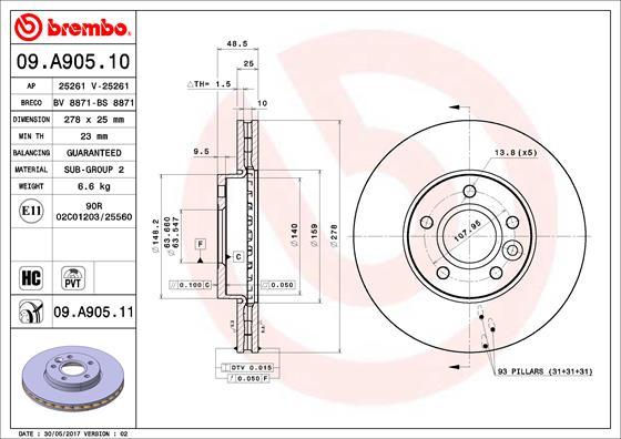 AP 25261 V - Brake Disc car-mod.net