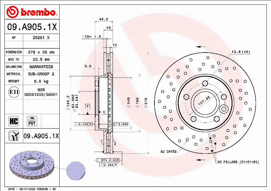AP 25261 X - Brake Disc car-mod.net