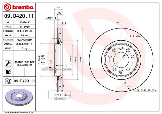 AP 20094 V - Brake Disc car-mod.net