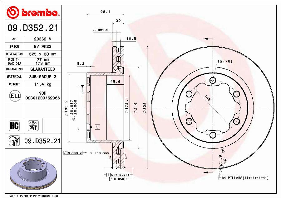 AP 20362 V - Brake Disc car-mod.net