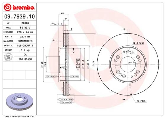AP 22020 - Brake Disc car-mod.net