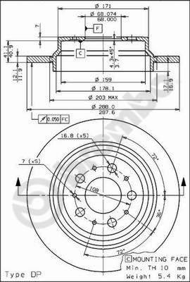 AP X 19080 - Brake Disc car-mod.net