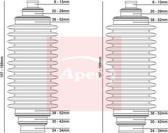 APEC ACB3001 - Bellow Set, steering car-mod.net