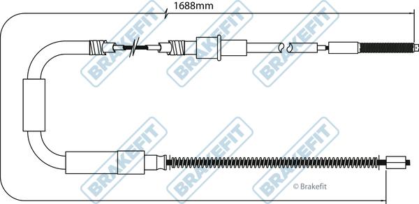 APEC BBC3522 - Cable, parking brake car-mod.net