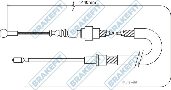 APEC BBC3015 - Cable, parking brake car-mod.net