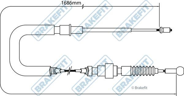 APEC BBC3013 - Cable, parking brake car-mod.net