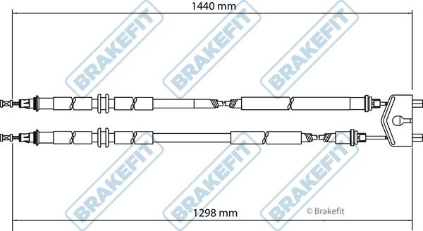 APEC BBC3135 - Cable, parking brake car-mod.net