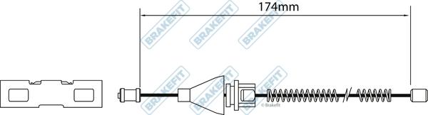 APEC BBC3136 - Cable, parking brake car-mod.net