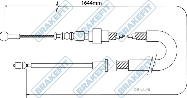 APEC BBC3398 - Cable, parking brake car-mod.net