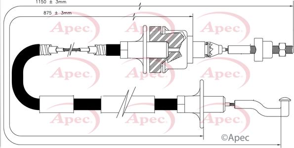 APEC CAB5024 - Clutch Cable car-mod.net