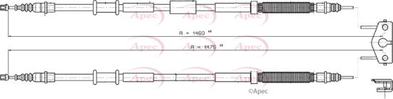 APEC CAB1461 - Cable, parking brake car-mod.net