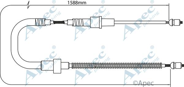 APEC CAB1404 - Cable, parking brake car-mod.net