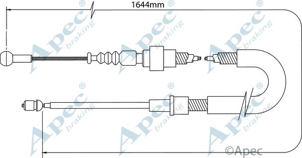 APEC CAB1400 - Cable, parking brake car-mod.net