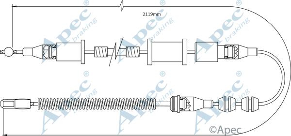 APEC CAB1484 - Cable, parking brake car-mod.net