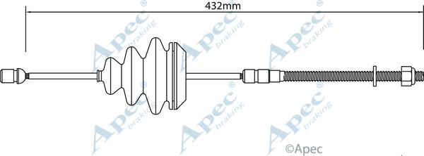 APEC CAB1474 - Cable, parking brake car-mod.net