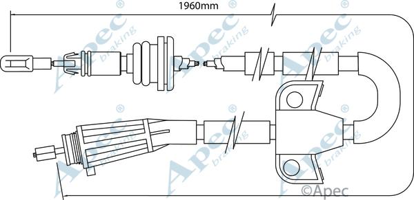 APEC CAB1512 - Cable, parking brake car-mod.net