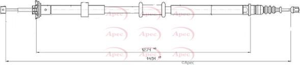 APEC CAB1588 - Cable, parking brake car-mod.net