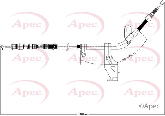 APEC CAB1530 - Cable, parking brake car-mod.net